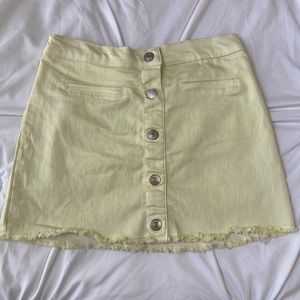 Forever 21 Girls Yellow Denim Skirt